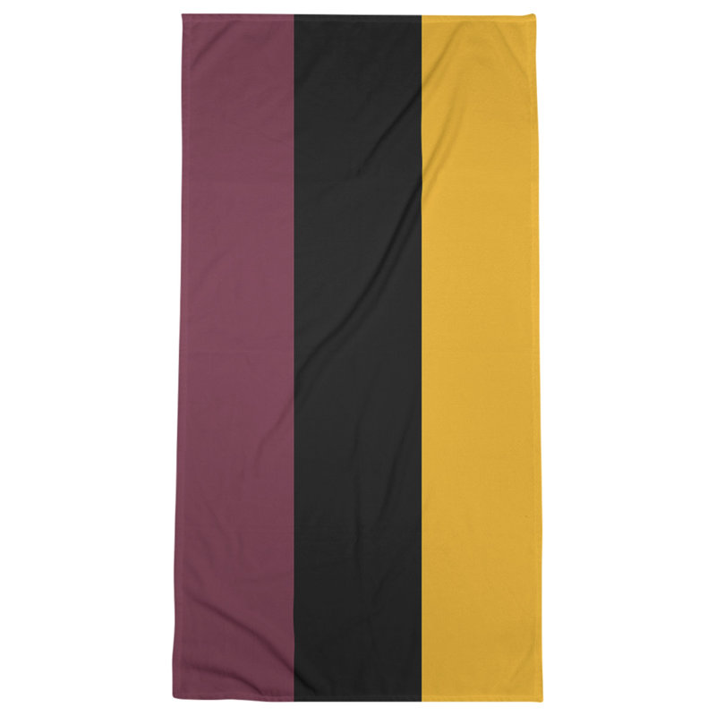 Lightweight Bath Towel, Wine/Black/Gold
