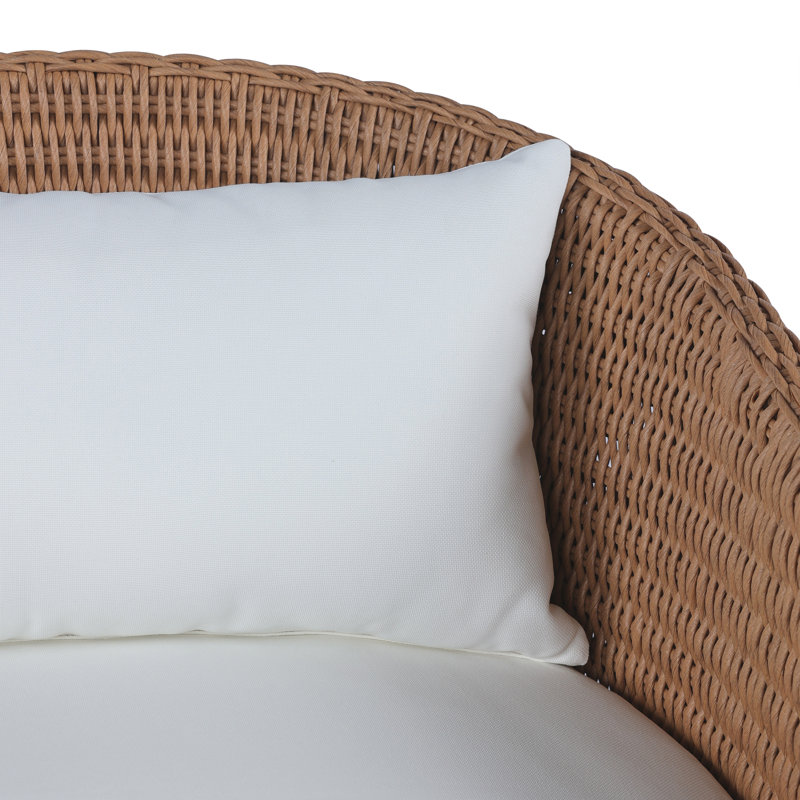 Charies Outdoor Dining Armchair, Vintage Natural/White
