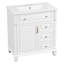 Meuble-lavabo autoportant 30 po avec lavabo en céramique et 3 tiroirs-134452431