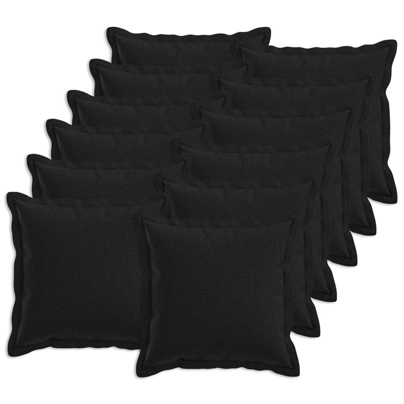 Dark Grey Cushion Cover, Black