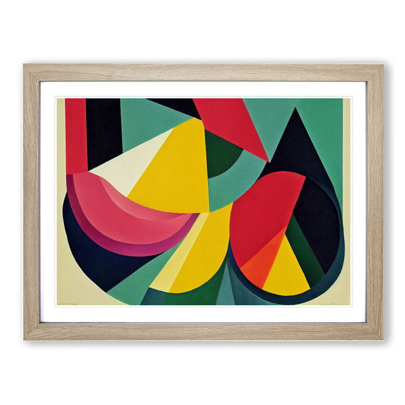 Inspirational Abstract - Framed Print, 25cm H x 34cm W x 2cm D, Oak Framed