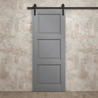 Modern Barn Door | Ego 5010 | Rail Track Heavy Hardware Set | Solid Panel Interior Doors