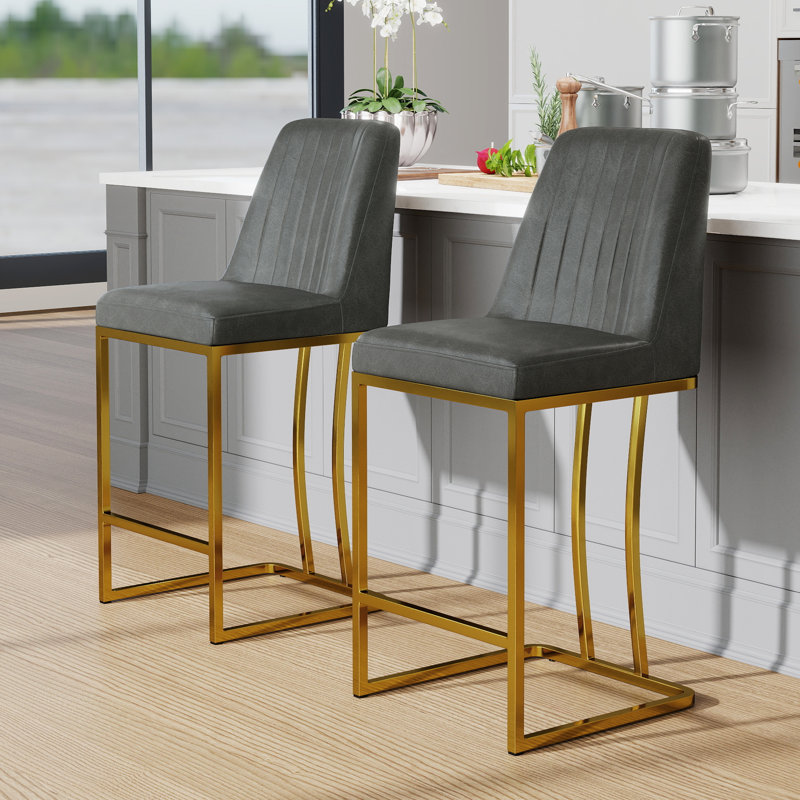 Tabouret de comptoir 25 po Branchville, Gris foncé