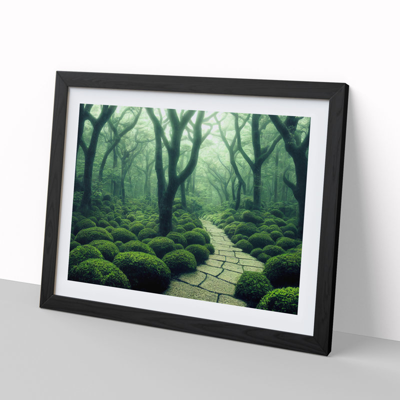 XH1022-596X An Effervescent Forest - Single Picture Frame Painting, Black