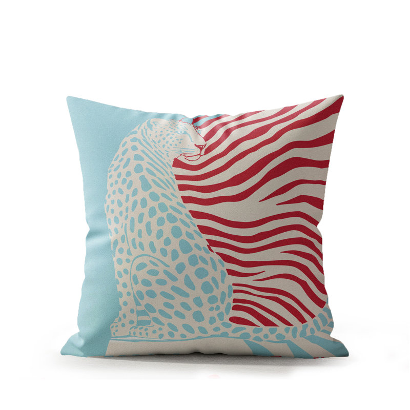 Coussin intérieur en faux suède Damisa, Brume céleste, 18 x 18