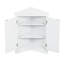 Armoire de rangement blanche triangulaire avec tablettes pratiques réglables pour plancher à usage domestique - Conforme aux exigences en matière de décoration-117049500