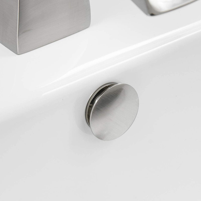 Couvercle de trop-plein de garniture de lavabo, Nickel brossé