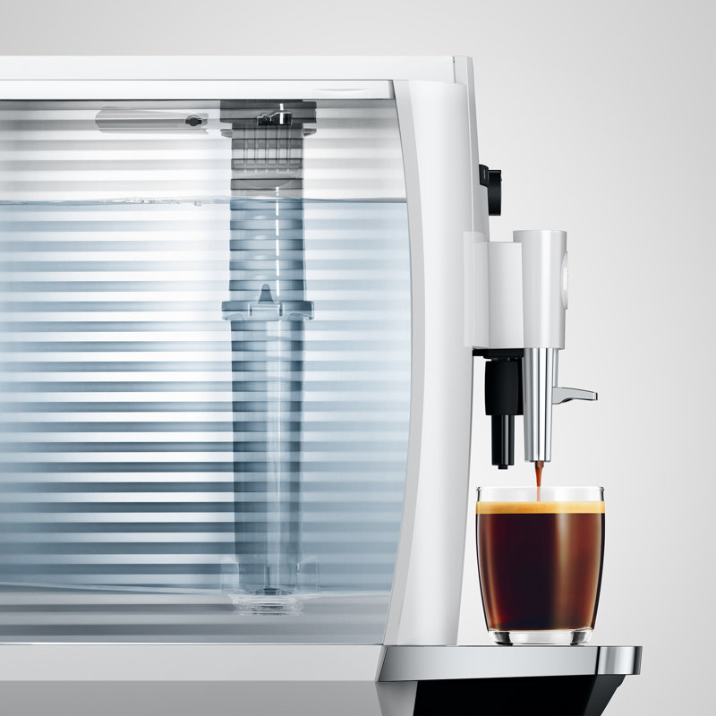 JURA E4 Fully Automatic Coffee & Espresso Machine, Piano White