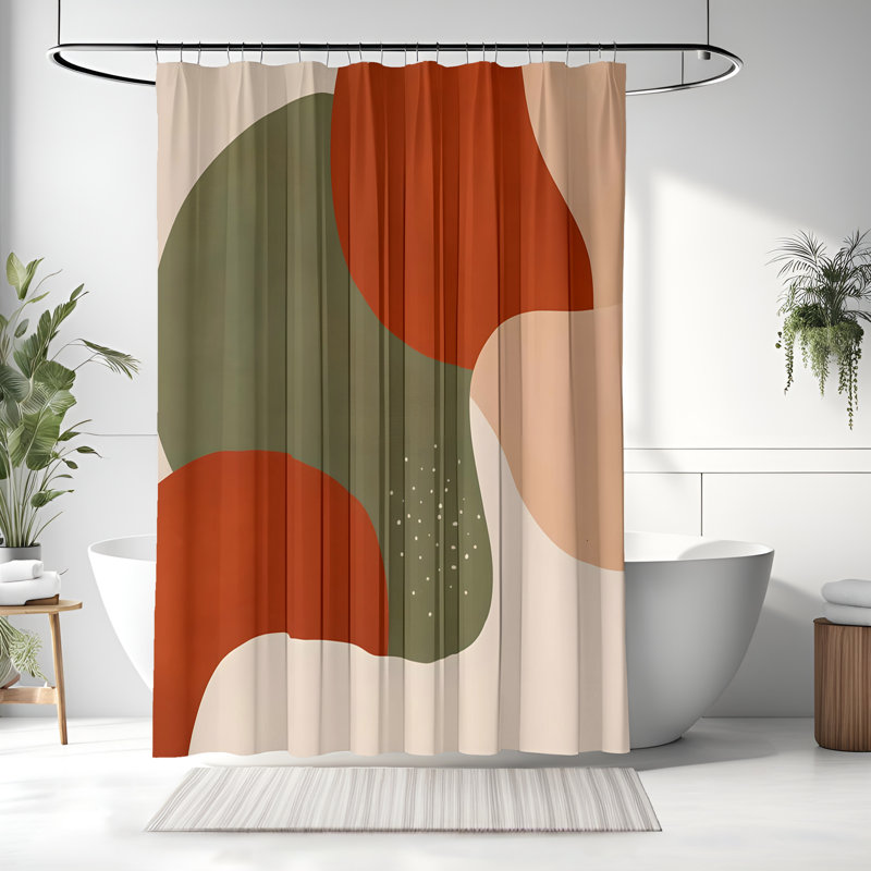 Mathushan Abstract Shower Curtain, 72"H x 70"W