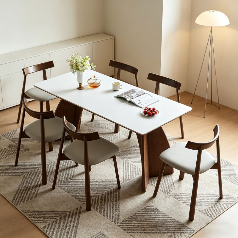 Table de salle à manger Mid-Century, 29.5" H x 70.9" W x 35.4" D