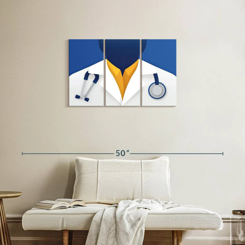 Illustration d'un médecin, H 20 po x l 33 po