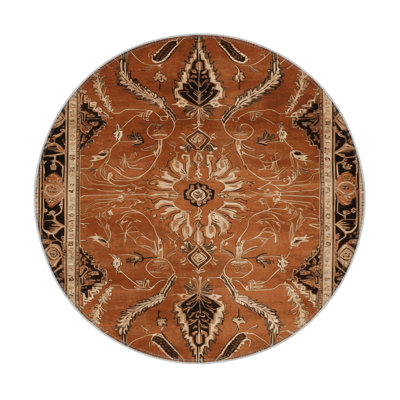Tapis d'intérieur et d'extérieur brun Persian