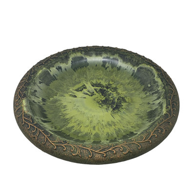 Birds and Beyond 19"D Fibre Clay Birdbath Top