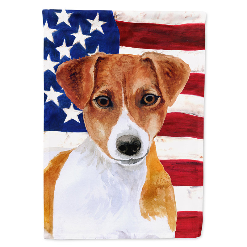 Drapeau de maison en polyester à 2 côtés Shahnur, Jack Russell terrier brun