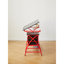 Table à dessin rouge avec tabouret