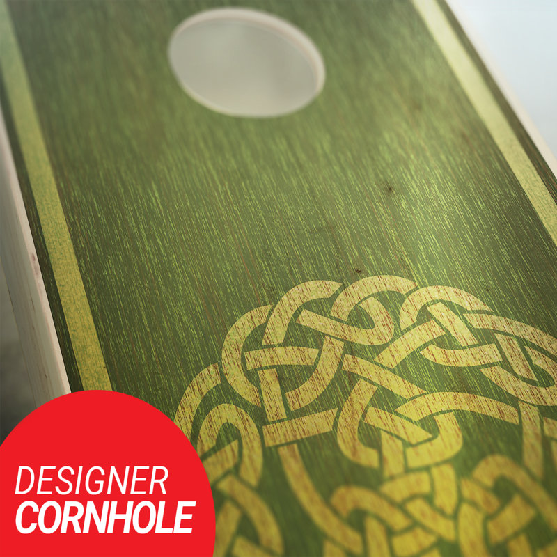 Ensemble de cornhole à nœuds celtiques 2 pi x 4 pi avec lumières à trous