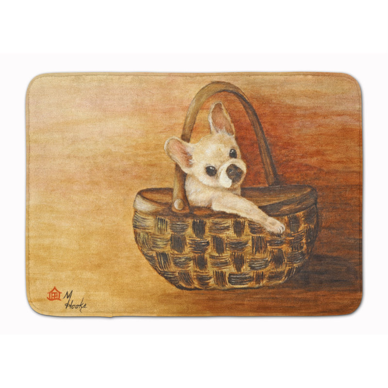 Tapis pour salle de bain en mousse à mémoire de forme chihuahua