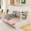 Lit simple superposé au-dessus de grand lit simple avec armoires de rangement et ports USB-567726071-567726070