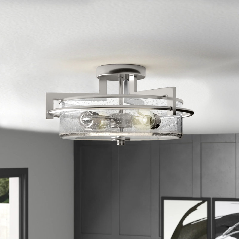 Antonia Glass Semi Flush Mount