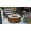 Round Concrete Smokeless Fire Pit Table-1894558063