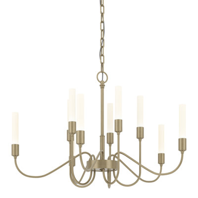Lustre classique / traditionnel à 10 lumières de style bougie Lisse