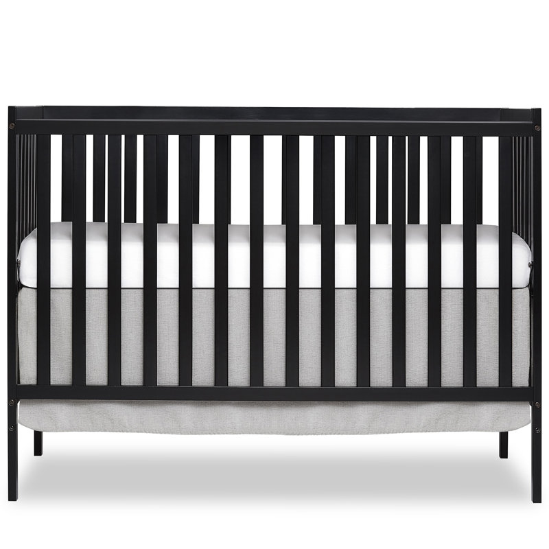 Black 5-in-1 Convertible Crib with Modern Design