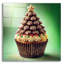 «Christmas Tree Cupcake» par Rey Klimt, art mural en verre acrylique-1638521266