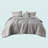 4 PCS Full/Queen Cationic Dyed Clip Jacquard Comforter Set With Throw Pillow Grey-114494787