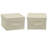 Storage Bins with Lids and Chromed Grommet Handles Light-444069315-444069317