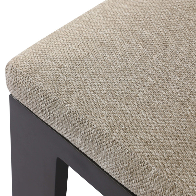Aarav Outdoor Dining Side Chair, White, Black