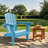 HDPE Outdoor Foldable Adjustable Back Adirondack Chair with Cup Holder-1525997670