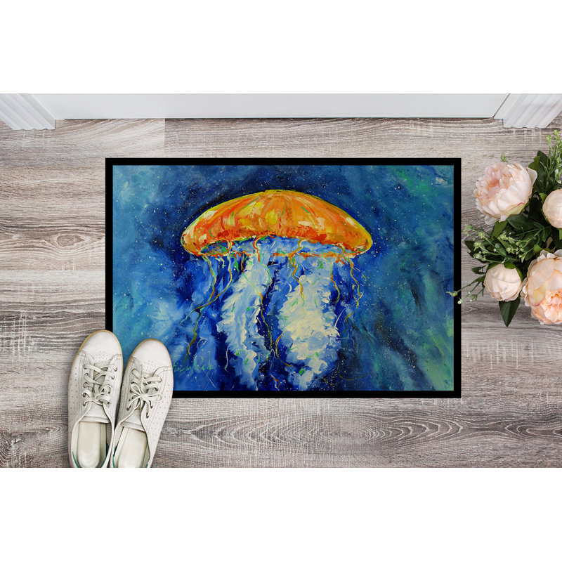Tapis antidérapant Calm Water Jellyfish, Rectangle 2 pi x 3 pi