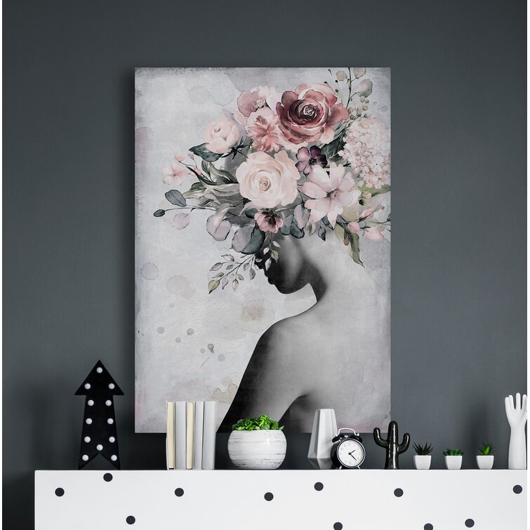 PRIVATE BRAND UNBRANDED Harper Hill Floral Canvas Wall Art (60 in
