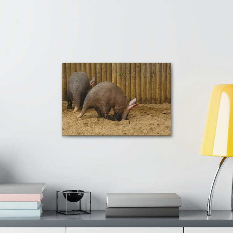 Art mural Aardvark creusant dans le sol, H 12 po x l 18 po