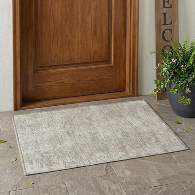 Tapis extérieur lavable antidérapant ivoire 2 pi x 3 pi