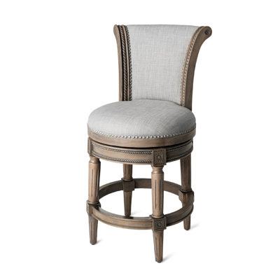 Maven Lane Pullman Stool with Fabric Upholstery
