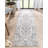 Dulcet Trieste Distressed Floral Medallion Pattern Ivory Grey Area Rug-61512589