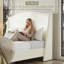 Lit plateforme tapissier, tête de lit haute et pieds en bois massif, aucun sommier requis-130028163-130028166