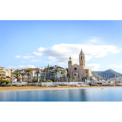 Beautiful Town Of Sitges by Jacek_Sopotnicki - Wrapped Canvas Print