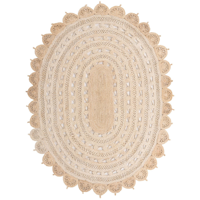Nysean Oriental Indoor Rug, Oval 7'10" x 10'
