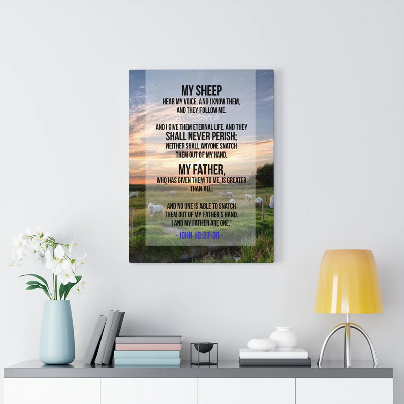 «I andMy Father», art textuel sur toile tendue, H 14 po x l 11 po x P 1,25 po
