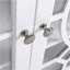 Armoire d'appoint à double porte en verre avec tablettes réglables-1285675122