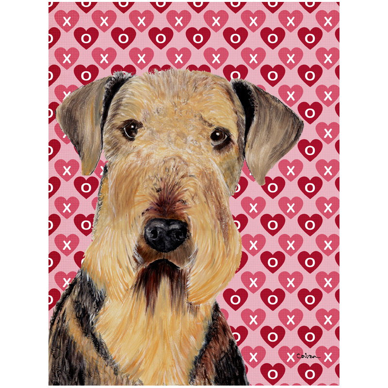 Varastad Double Sided 15'' H x 11'' W Polyester Animal Garden Flag, Airedale