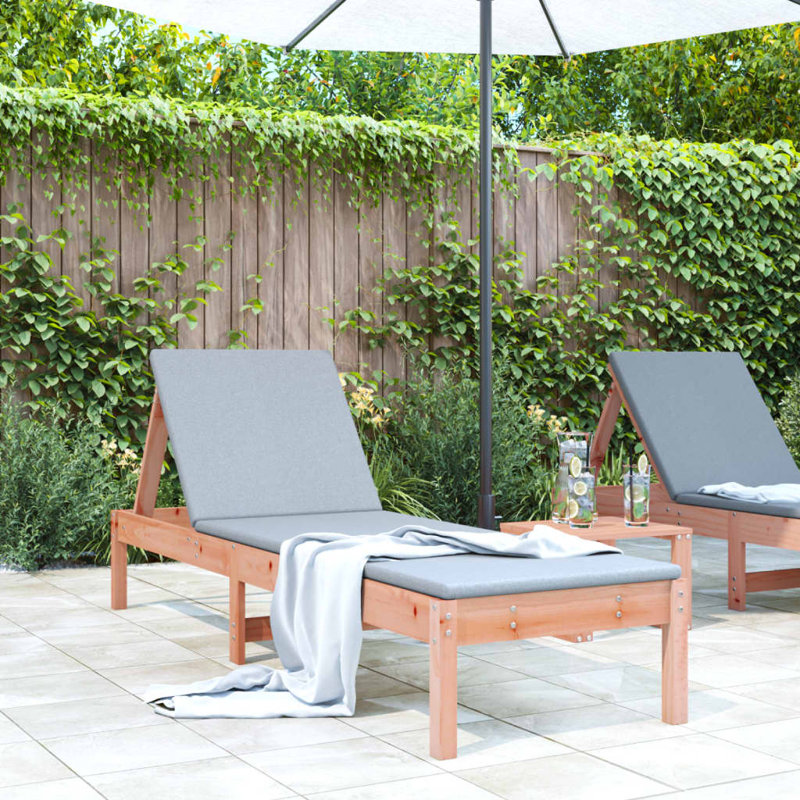 Adamantios 199.5cm Long Reclining Pine Double Chaise, Natural