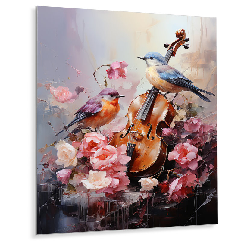 «Violon and Nature Harmonic Hues» sur métal, H 20 po x l 12 po