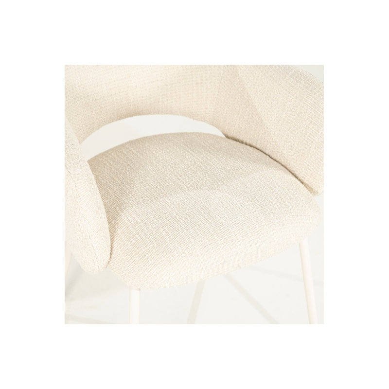 Dining Chair Upholstered Arm Chair, Beige