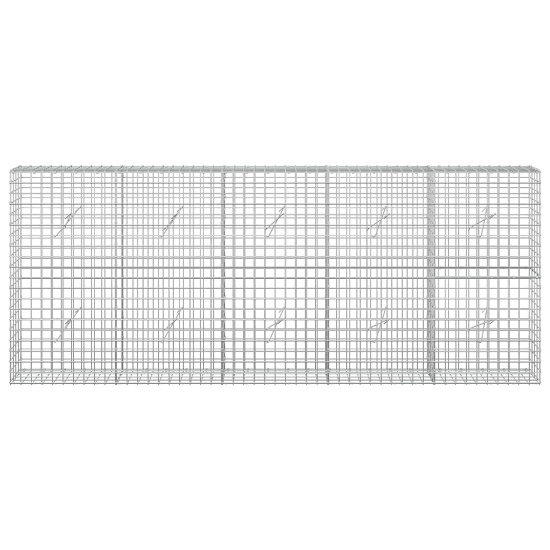 Vidaxl Silver Galvanised Gabion With 3.5 Mm Wire And 5X2.5 Cm Mesh 200X20x100 Cm - Image 2