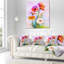 Bouquet de fleurs rouges et blanches - coussin à imprimé floral-29601146-29601143