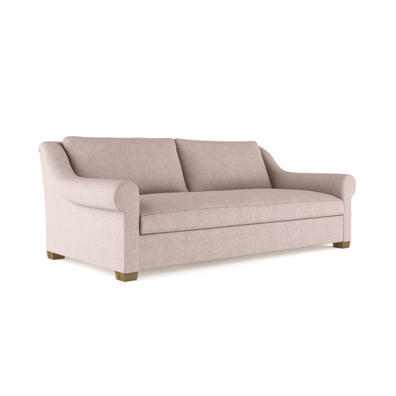 Canapé Thompson, H 32 po x l 84 po x P 41 po, Peluche velours rosé, Ébène