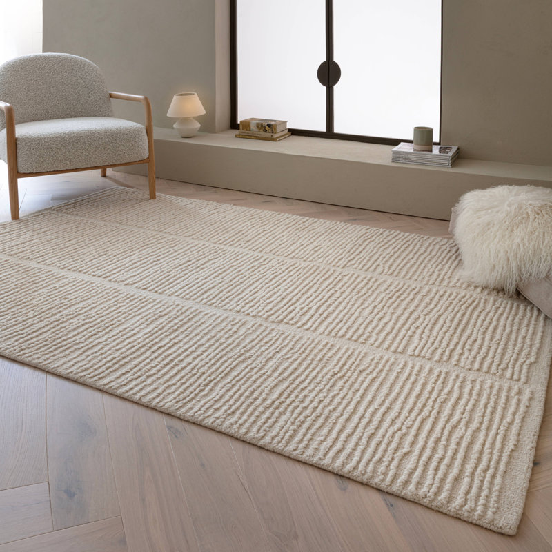 Bettsy Geometric Wool Hand Tufted Area Rug, Rectangle 120 x 170 cm